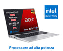 NOTEBOOK ACER ASPIRE GO 15, CPU CORE 7 150U, 32GB RAM DDR4, 1TB SSD, DISPLAY 15.6 FHD, SILVER, W11 HOME PN:NX.JRRET.009