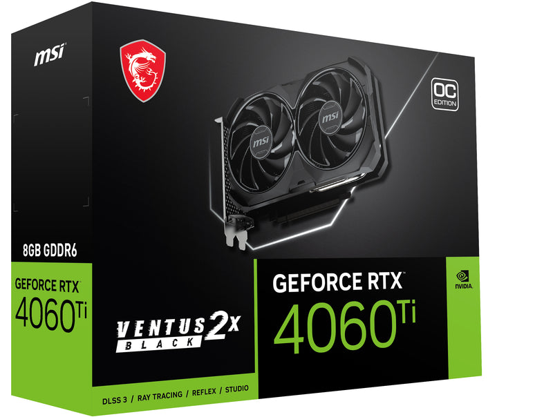 SCHEDA VIDEO MSI RTX 4060TI 8GB VENTUS 2X BLACK OC