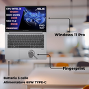 NOTEBOOK ASUS Expertbook P1 I5-13420H,24GB RAM,512GB SSD,Display 15.6 Fhd,Win 11 Pro, Fingerprint,Thunderbolt,Silver,Pronto all'uso.