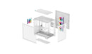 CASE PC GAMING CG530 BIANCO 2 PANNELLI VETRO E 7 FAN ARGB DEEPCOOL