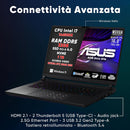 ASUS ROG STRIX G16 PC GAMING, NOTEBOOK GAMING I7-14650HX, RAM 32GB DDR5, SSD 1TB, NVIDIA GEFORCE RTX 5060 (8GB GDDR7), DISPLAY 16.0 FHD, LAPTOP GAMING CON THUNDERBOLT 5, BT 5.4, TASTIERA RGB, WIFI 7