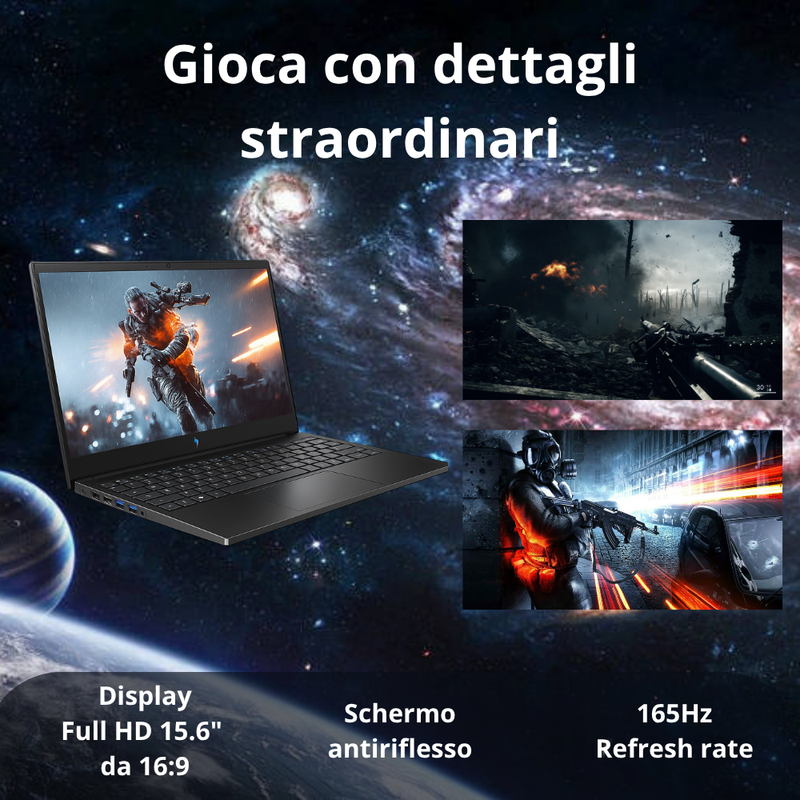 NOTEBOOK ACER NITRO V 15,INTEL I7-13620H, 16GB DDR5 RAM, 1TB SSD, 15.6 FHD IPS 165HZ, GEFORCE RTX 4050 6GB GDDR6, W11, TASTIERA RETROILLUMINATA PN:NH.QNCET.00P