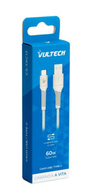 CAVO USB TO TYPE-C 3.0 60W BIANCO VULTECH CS-TAC12WH