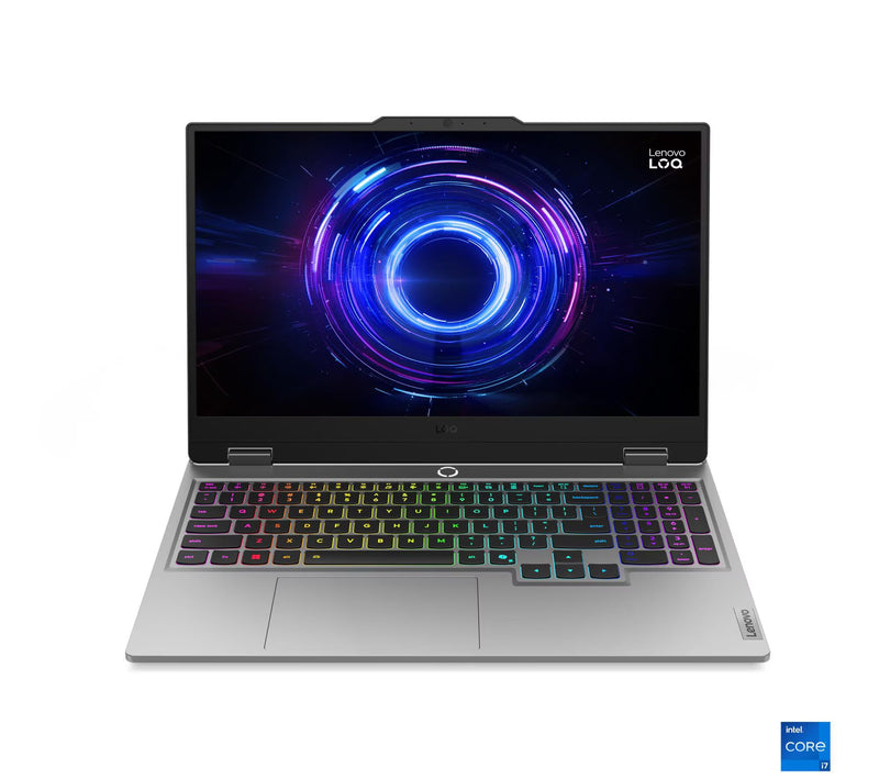 NOTEBOOK LENOVO LOQ I7-14700HX, 16GB RAM, 1TB SSD, 15.6 IPS 144HZ FULL HD, RTX 5050 8GB, LUNA GRAY, TASTIERA RGB, W11  PN:83JE00TSIX