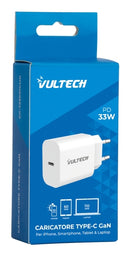 ALIMENTATORE 1 PORTA TYPE-C 33W VULTECH CC-133PDCUGWH