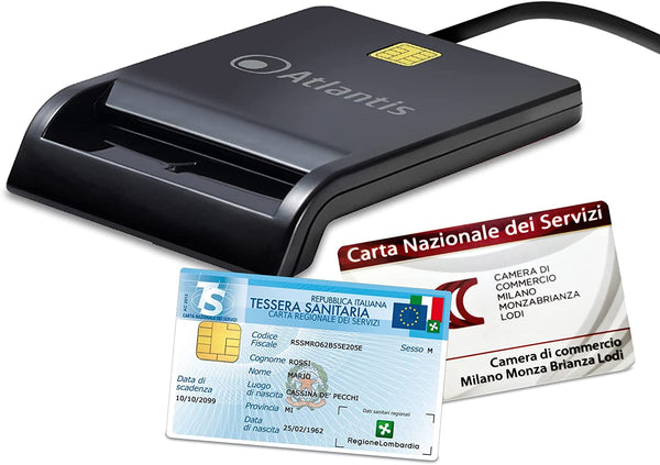 LETTORE SMART CARD USB ATLANTIS P005-SMARTCRV-U
