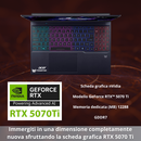 NOTEBOOK ACER PREDATOR HELIOS NEO 16, ULTRA 9 275HX, RAM 32GB DDR5, SSD 1TB SSD, NVIDIA GEFORCE  RTX 5070TI 12GB GDDR7, DISPLAY 16.0 WQXGA 240HZ,TASTIERA RGB, WIFI 6E, WIN11, PN:NH.QX2ET.003
