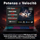 NOTEBOOK ACER NITRO V16S RYZEN AI 7 260 32GB RAM DDR5 1TB SSD RTX 5060 8GB GDDR7 16" IPS WQXGA 180HZ W11 HOME TASTIERA RETROILLUMINATA RGB PN:NH.QZYET.002