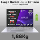 NOTEBOOK ASUS VIVOBOOK I5-13420H 16GB RAM 1TB SSD 16.0 WUXGA FULL HD WINDOWS 11 HOME SILVER TASTIERA RETROILLUMINATA PN:X1605VA-MB1704W