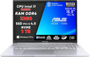 ASUS NOTEBOOK VIVOBOOK INTEL I7 13620H, RAM DDR4 32GB, SSD 1TB PCI-E 4.0, DISPLAY IPS WUXGA 16,0" FULL HD, TASTIERA RETROILLUMINATA, WIN 11 PRO, PRONTO ALL'USO.