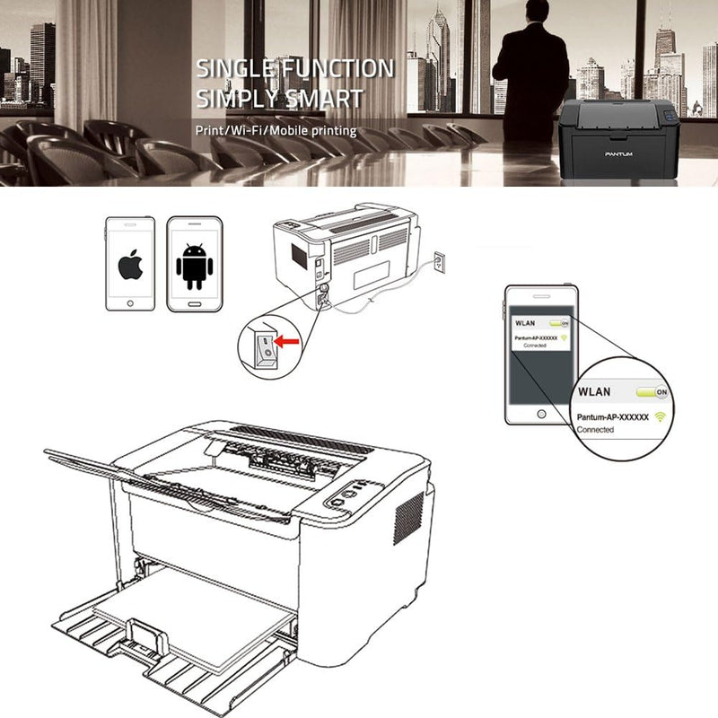 STAMPANTE LASER MONO P2500W PANTUM