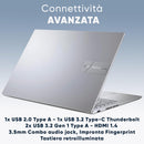 ASUS NOTEBOOK VIVOBOOK INTEL I5 13420H, RAM DDR4 16GB, SSD 1TB PCI-E 4.0, DISPLAY IPS WUXGA 16,0" FULL HD, TASTIERA RETROILLUMINATA, WIN 11 PRO, PRONTO ALL'USO.