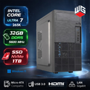 Pc Desktop Cpu Intel Ultra 7 265K 3.9Ghz, RAM 32Gb Ddr5, SSD 1Tb Nvme, Windows 11 Pro.