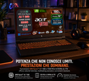 NOTEBOOK ACER NITRO V16 AI RYZEN AI 7 350 32GB RAM DDR5 1TB SSD RTX 5060 8GB GDDR7 16" IPS WQXGA 180HZ W11 HOME PC COPILOT+ TASTIERA RETROILLUMINATA RGBPN:NH.QUEET.003