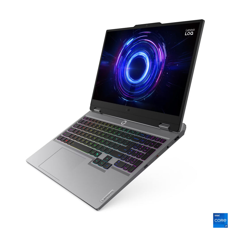 NOTEBOOK LENOVO LOQ I7-14700HX, 16GB RAM, 1TB SSD, 15.6 IPS 144HZ FULL HD, RTX 5050 8GB, LUNA GRAY, TASTIERA RGB, W11  PN:83JE00TSIX