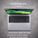 NOTEBOOK ACER ASPIRE GO 16, CPU I9-13900H,16GB RAM DDR5 6400MHZ,512GB SSD,DISPLAY 16.0 WUXGA IPS 120HZ, SILVER,W11 HOME PN:NX.JS9ET.002