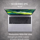 NOTEBOOK ACER ASPIRE GO 16, CPU I9-13900H,32GB RAM DDR5 6400MHZ,1 TB SSD,DISPLAY 16.0 WUXGA IPS 120HZ, SILVER,W11 HOME PN:NX.JS9ET.001