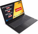Lenovo Pc Notebook, Cpu Intel N100, Ram 8GB, SSD 256GB, Monitor 15.6" FullHD, Ingresso Lan, Hdmi, Usb-TypeC, Win 11, Pronto all'uso,2 Anni Garanzia Pick & Return.