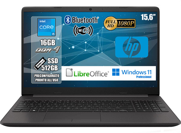 NotebooK Hp 250 G9 Intel Core i5 12th 1235U RAM 16GB SSD 512GB 15.6 FHD W11 Pro