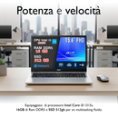 Notebook Acer Extensa 15,6" FHD Silver – Intel Core i3-1315U, 16GB RAM DDR5, 512GB SSD NVMe, 2x USB-C, HDMI, Wi-Fi 6, Bluetooth 5.2 – Perfetto per Studio, Ufficio e Casa