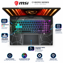 NOTEBOOK MSI CYBORG 15 CPU CORE 9 270H 16GB RAM DDR5 1TB SSD RTX 5060 8GB GDDR7 DISPLAY 15.6 IPS FHD 144HZ TASTIERA RETROILLUMINATA WIN 11 PRO GRAY PN:B2RWFKG-1229XI