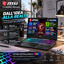 NOTEBOOK MSI CYBORG 15 CPU CORE 9 270H 16GB RAM DDR5 1TB SSD RTX 5060 8GB GDDR7 DISPLAY 15.6 IPS FHD 144HZ TASTIERA RETROILLUMINATA WIN 11 PRO GRAY PN:B2RWFKG-1229XI