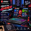 NOTEBOOK MSI CYBORG 15 CPU CORE 9 270H 16GB RAM DDR5 1TB SSD RTX 5060 8GB GDDR7 DISPLAY 15.6 IPS FHD 144HZ TASTIERA RETROILLUMINATA WIN 11 PRO GRAY PN:B2RWFKG-1229XI