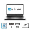 NOTEBOOK HP PROBOOK 640 G2 I7-6600U 8GB RAM 240GB SSD 14.0 W10 PRO 1Y GAR.