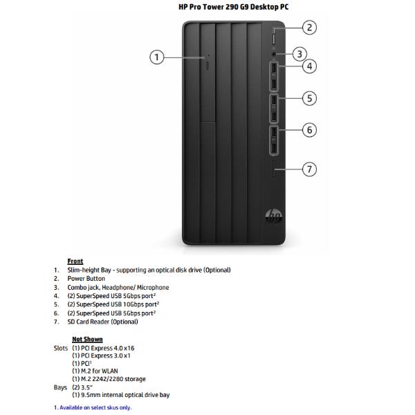 PC DESKTOP HP MT PRO TOWER 290 G9 INTEL I7-13700 8GB RAM 512GB SSD DVD-RW WIN 11 PRO 3 ANNI ON SITE PN:883U4EA