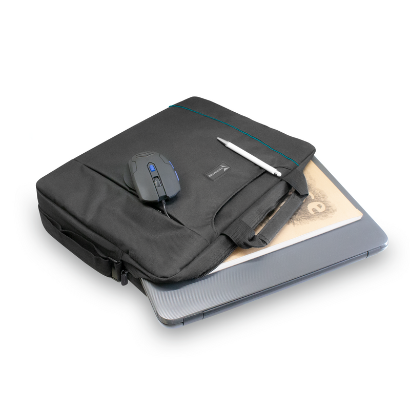 BORSA PER NOTEBOOK 15.6 IN NYLON BLACK/BLUE TECHMADE TM-PCBAG-BKB