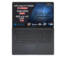 Notebook ASUS ExpertBook B1 Business, Intel i7-13620H, 32GB DDR5, SSD 1TB NVMe PCIe 4.0, 15,6" FHD IPS 300nits Anti-Glare, Tastiera Retroilluminata, Fingerprint, Wi-Fi 6, LAN, Win 11 Pro, Garanzia 2 anni P&R
