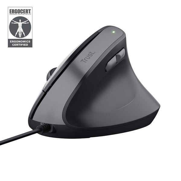 MOUSE VERTICALE ERGONOMICO USB TRUST BAYO II BLACK 25144