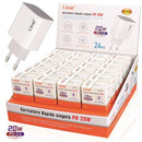 ALIMENTATORE 1 PORTA TYPE-C 3.0 -Ingresso AC 110-240V PN:PD3045 LINQ
