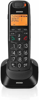 TEL.CORDLESS BRONDI BRAVO BRIGHT NERO BIG DIG. CON VIVAVOCE