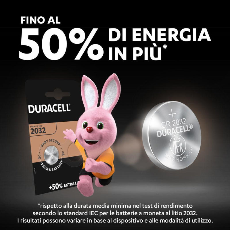 BATTERIA CR2032 A LITIO 3V DURACELL CONF.2PZ