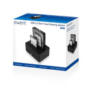 DOCKING STATION USB 3.0 SATA PER 2HDD 3.5/2.5 EWENT EW7014