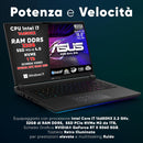 ASUS ROG STRIX G16 PC GAMING, NOTEBOOK GAMING I7-14650HX, RAM 32GB DDR5, SSD 1TB, NVIDIA GEFORCE RTX 5060 (8GB GDDR7), DISPLAY 16.0 FHD, LAPTOP GAMING CON THUNDERBOLT 5, BT 5.4, TASTIERA RGB, WIFI 7