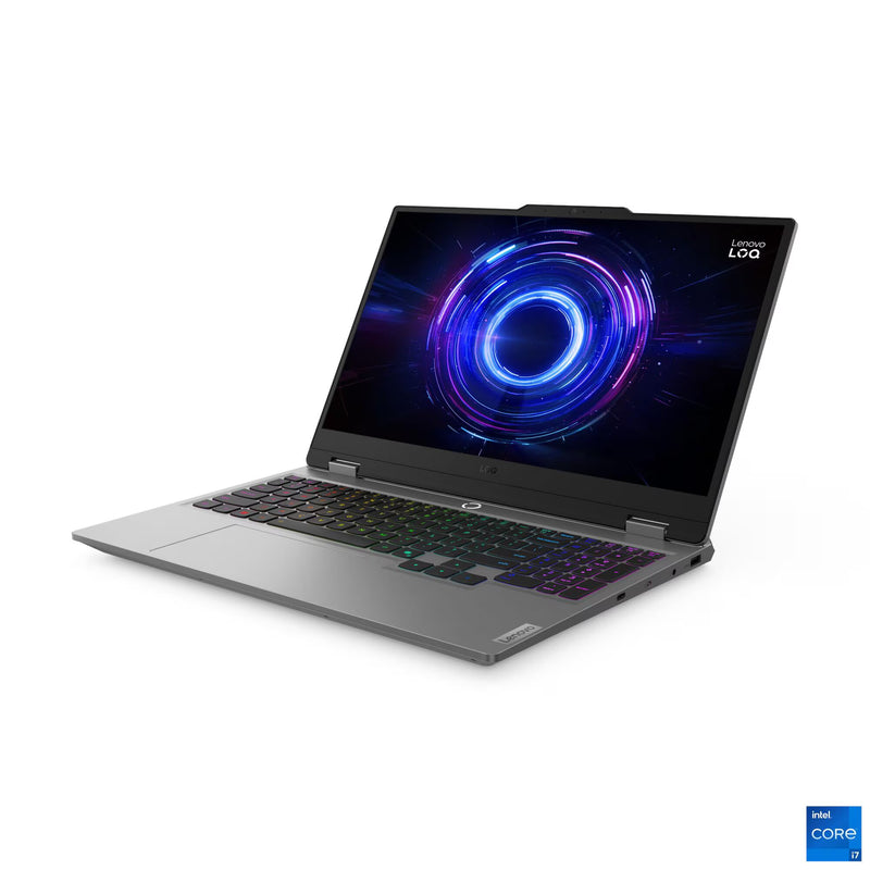 NOTEBOOK LENOVO LOQ I7-14700HX, 16GB RAM, 1TB SSD, 15.6 IPS 144HZ FULL HD, RTX 5050 8GB, LUNA GRAY, TASTIERA RGB, W11  PN:83JE00TSIX