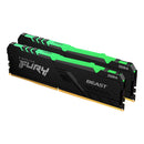 DDR4 16GB 3200MHZ Kit 2x8GB KINGSTON HYPERX FURY BEAST RGB KF432C16BBAK2/16