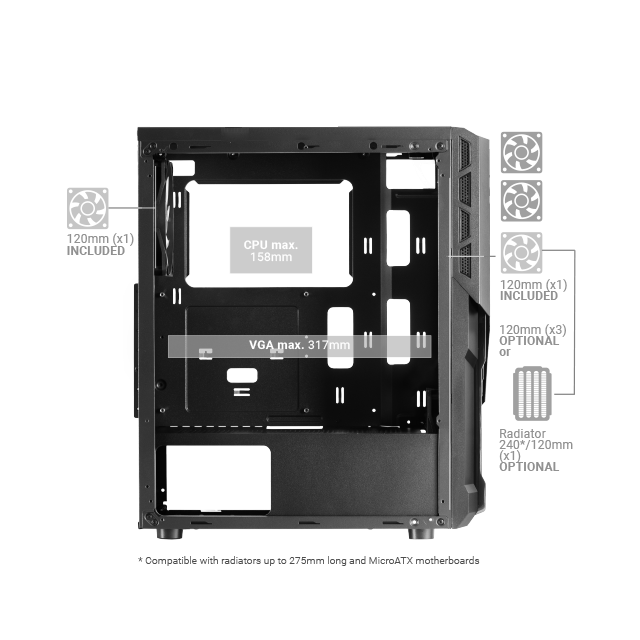 PC FISSO CON CPU INTEL I3-13100 WINDOWS 11 PRO