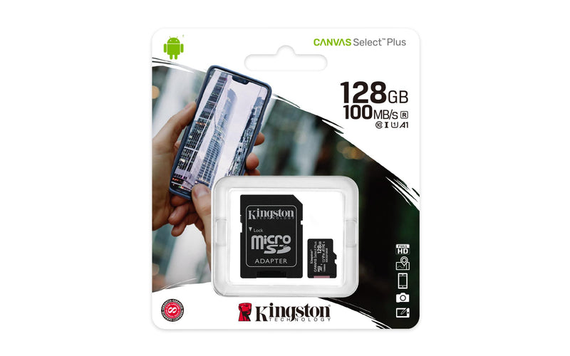 MICRO SD KINGSTON 128GB CLASS10 CANVAS SELECT PLUS SDCS2/128G