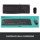 KIT TASTIERA E MOUSE USB MK120 LOGITECH PN:920-002543