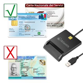 LETTORE CIE NFC ATLANTIS P005-CIEA211