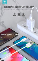 AC ADAPTER 2.4A + CAVO DEVIA USB/TYPE-C DATI/CARICA DESC21C037W
