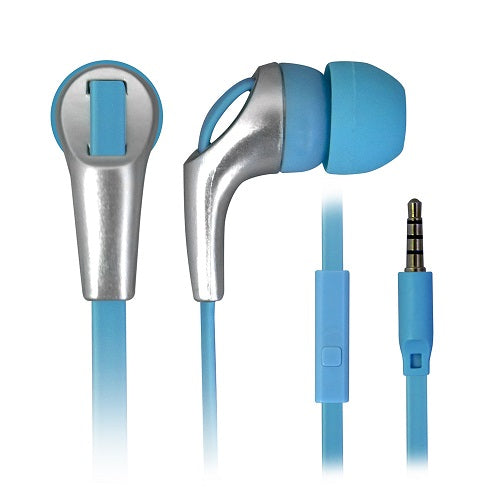 AURICOLARE CON MICROFONO TECHMADE LIGHT BLUE TM-IP002-LB